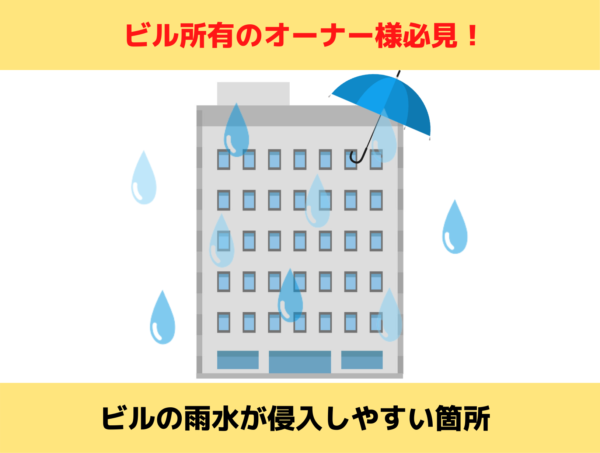 ビルの雨水が侵入しやすい箇所｜北九州で雨漏り修理なら㈱トラストホーム