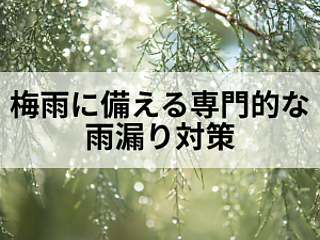 梅雨に備える専門的な雨漏り対策｜防水工事の重要性と正しいメンテナンス方法のイメージ