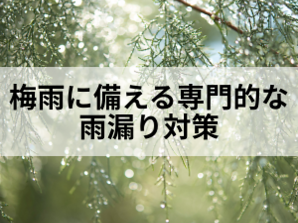 梅雨に備える専門的な雨漏り対策｜防水工事の重要性と正しいメンテナンス方法の画像