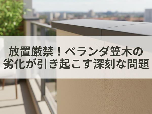 放置厳禁！ベランダ笠木の劣化が引き起こす深刻な「壁内部の腐食と雨漏り」の画像