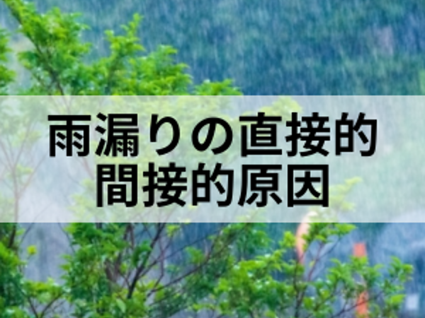 雨漏りの直接的・間接的原因の画像